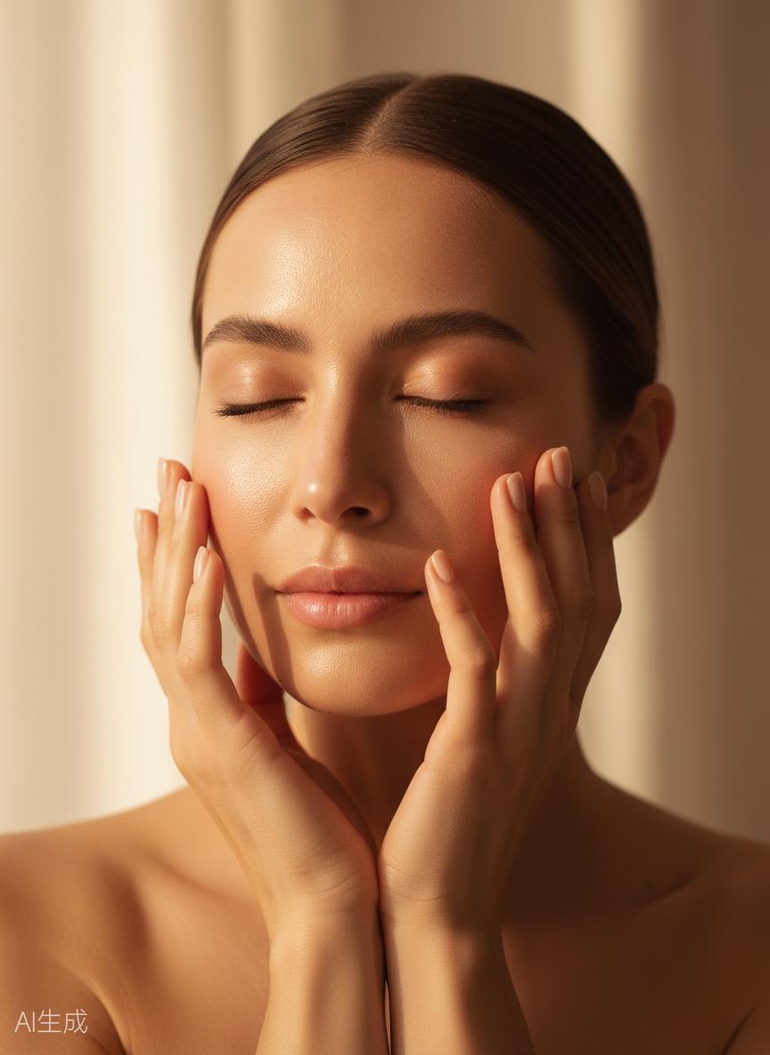 Woman with luminous healthy skin